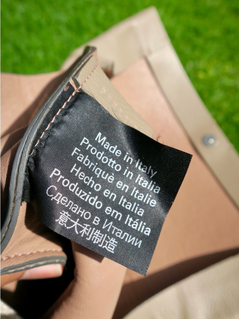 Hugo Boss Taupe Leather Clutch – Blush Interior | Gold Hardware - Picture 10 of 10